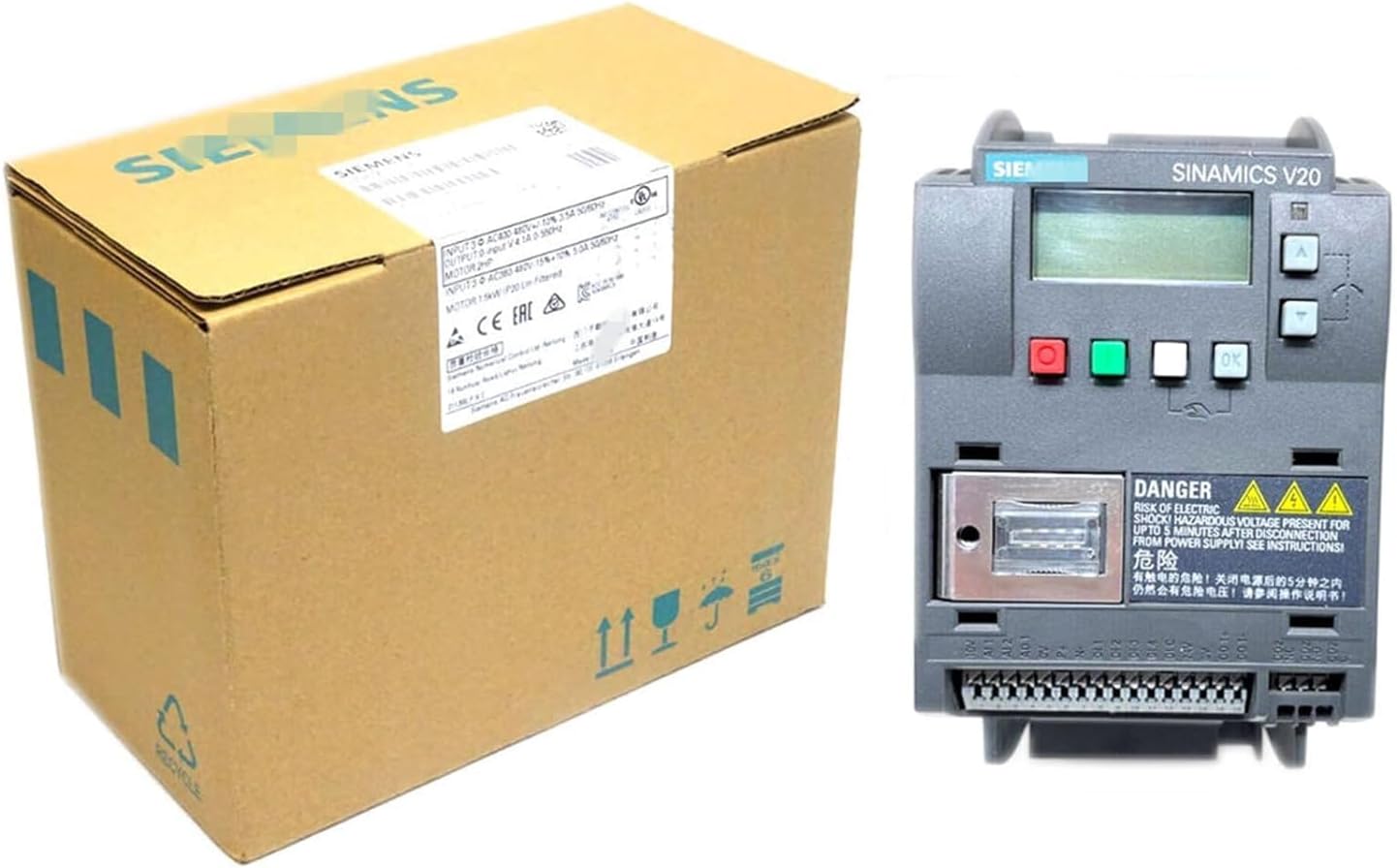 6SL3210-5BE21-5UV0 Servo Drive 1.5Kw 6SL32105BE215UV0 V20Series VFD Sealed in Box 1 Year Warranty