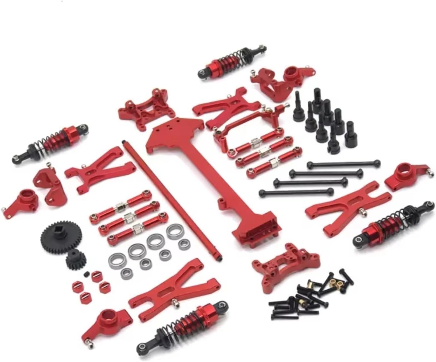 RC Car Accessories For WLtoys A949 A959 A969 A979 K929 1/18 Metal Upgrade Modified Spare Parts RC Car Accessories Replacement Repair Modification(Red)