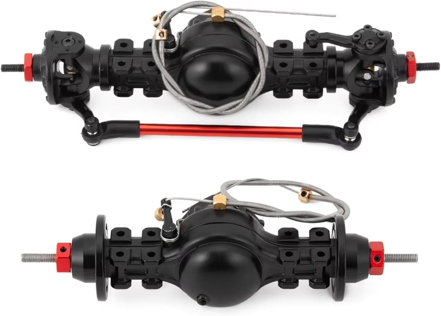 Rc Front Rear Axle for Tamiya 1/14 RC Car Trailer Tractor Tow Drag Truck Upgrade Accessories Part CNC Metal Alloy Front Rear Axle Differential(Front and Rear)