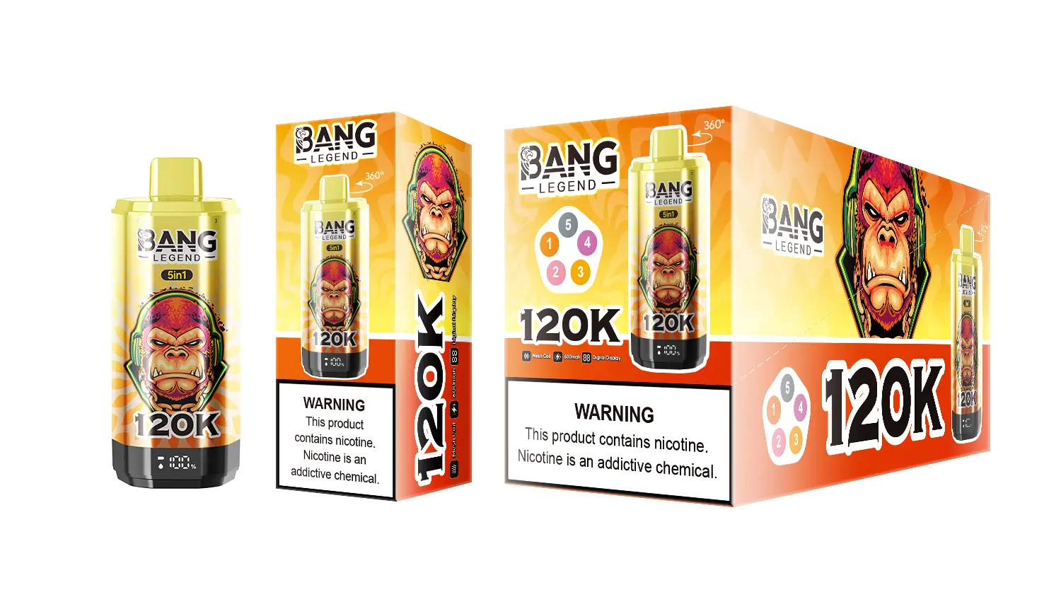 BANG LEGEND 120K 5 in 1 (10pcs) - MYEU VAPES