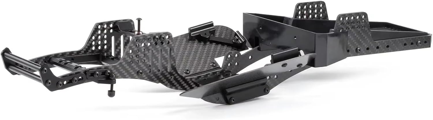 RC Crawlers Components For SCX10 For AR44 AR45 For Capra For TRX4 H4 1/10 For LCG Chassis Kit With Molded Rear Trunk Dual Servo Mount Links Gearbox Kit RC Crawler Car Parts(Chassis Kit)