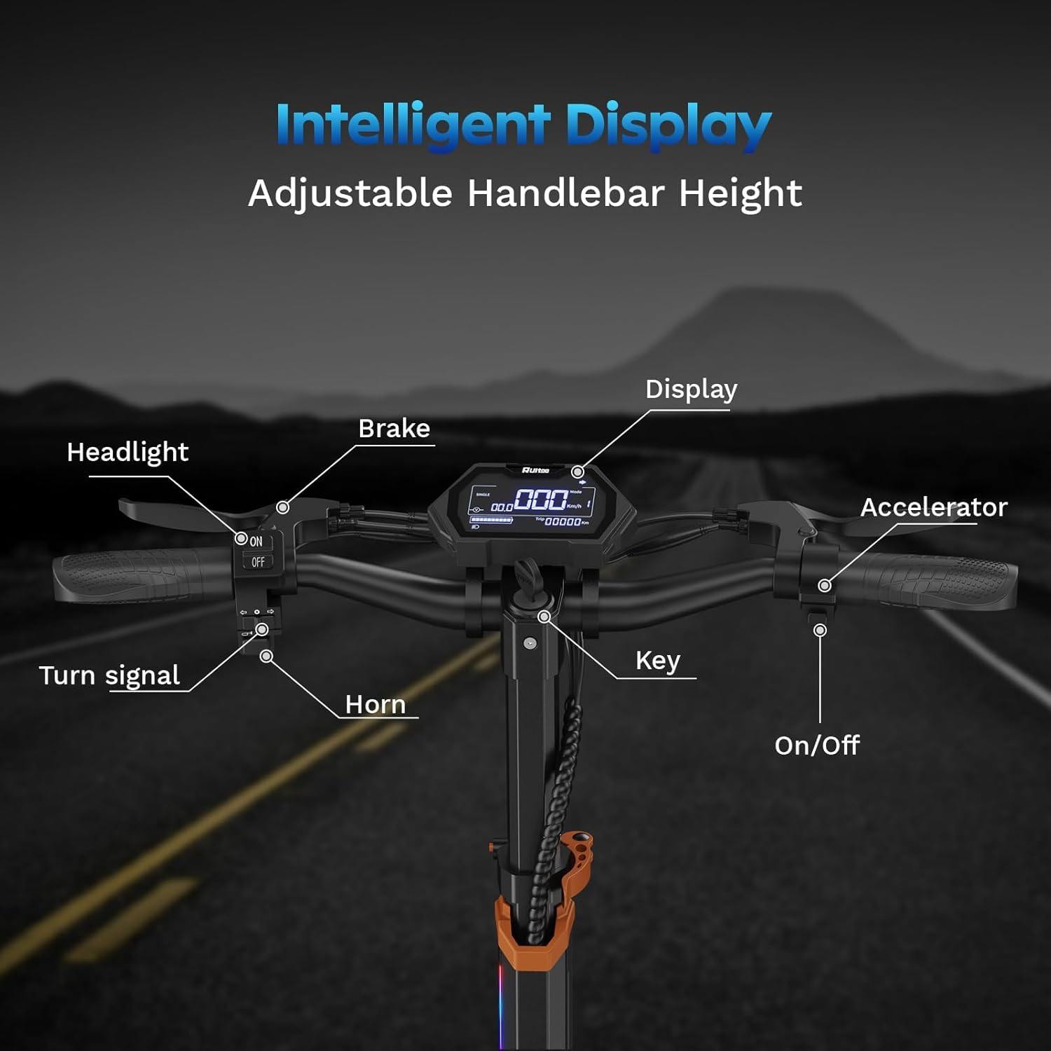 M5 Pro Electric Scooter, 1600W Brushless Motor, Range 43-50Miles, Max Speed 34 MPH, Max Load 264LBS, Dual Suspension & Hydraulic Damping System, E-Scooter with Seat & Storage Box for Adults