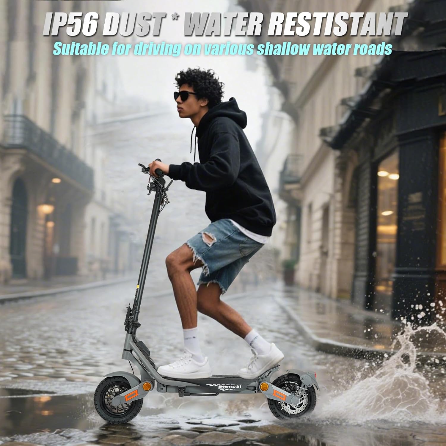 Electric Scooter for Adults, 1200/1600/5000/5600W Dual Motor Fast E Scooter, Up to 35-50 MPH Top Speed & 35-52 Miles Long Range, Dual Brake, Off-Road Tires, Foldable Scooter(UL Certificated)