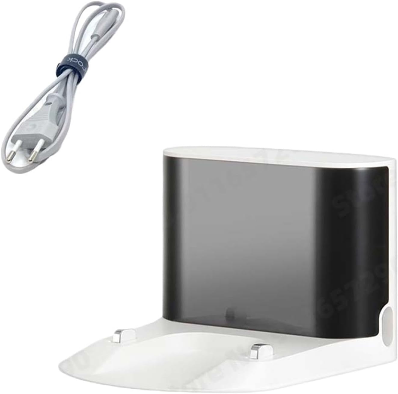 Charger Dock,Compatible for Roborock S50 S51 S55 S5 MAX S6 S6MaxV E4 E5 Parts Robot Vacuum Cleaner Repair Accessories(White with Cable)