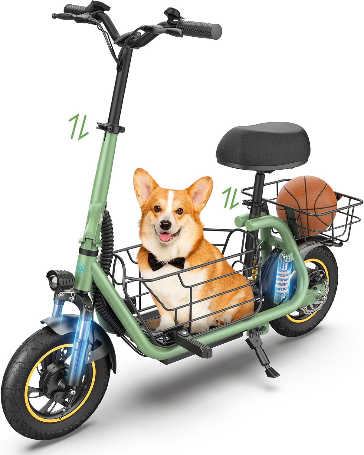 Urbanmax Upgraded Electric Scooter for Adults with Seat C1Pro, 18.6MPH & 25 Miles Range, 12