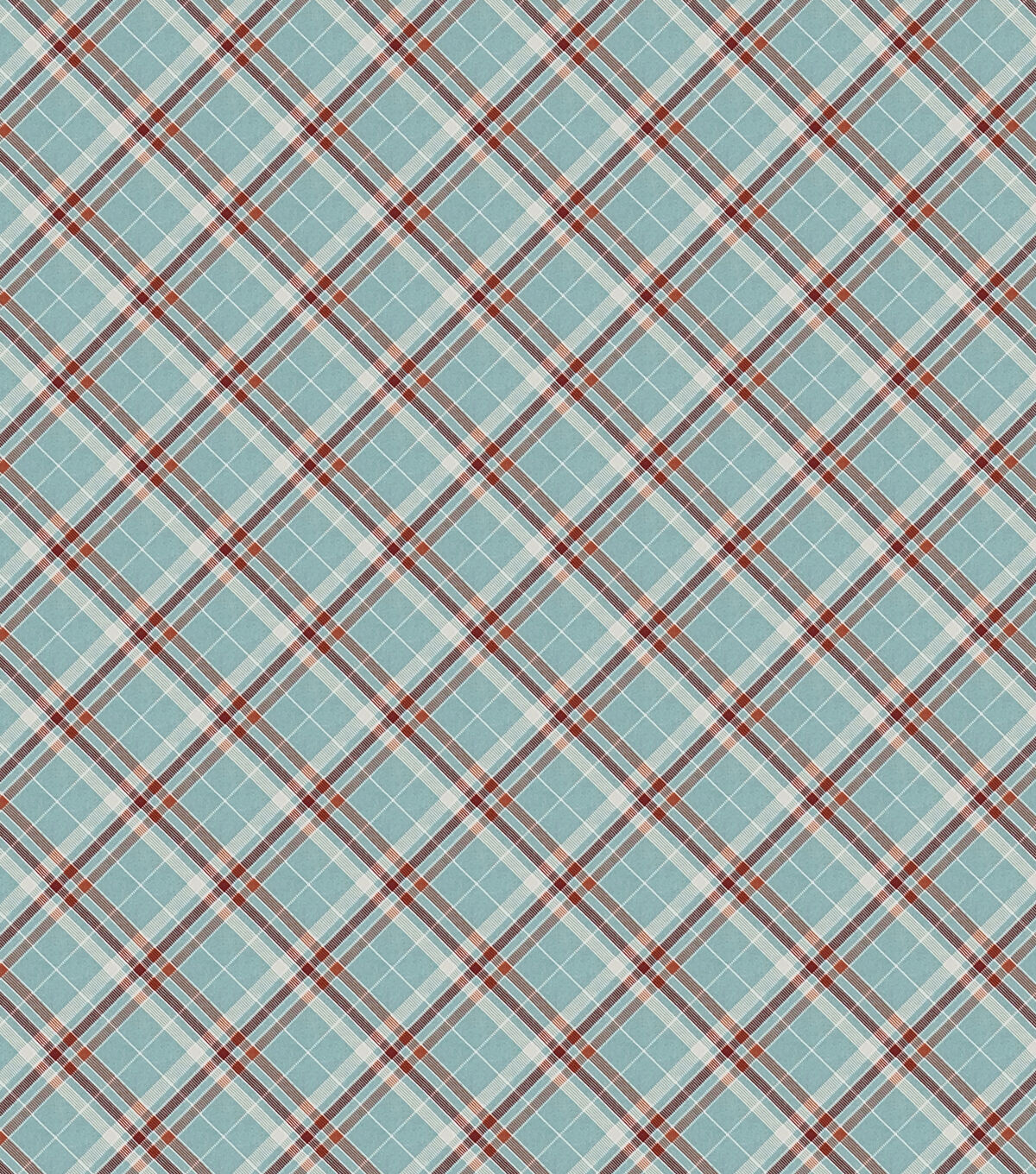 Fall Light Blue Plaid Bias Super Snuggle Flannel Fabric