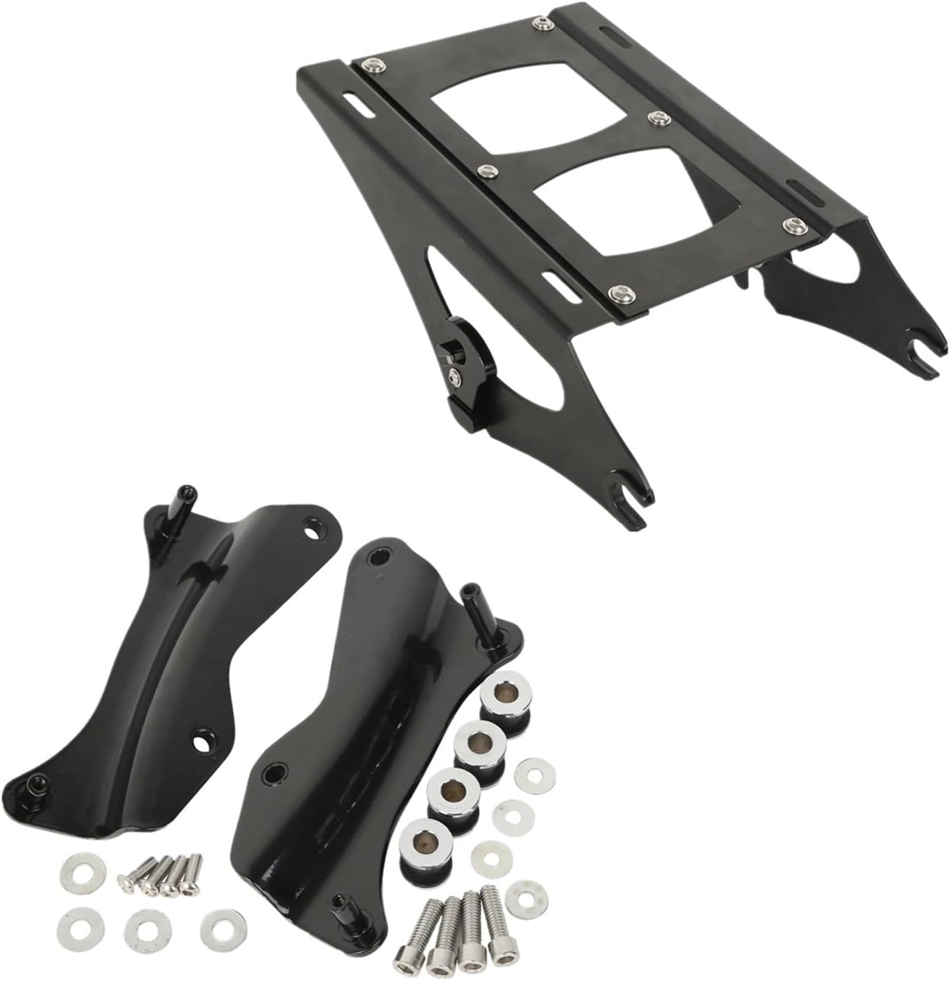 from 2014 to 2024, Compatible for Harley, Cruising Electric Scooter Road King Exceeds Hardware Kit Luggage Rack Motorcycle Accessories.(Chome)