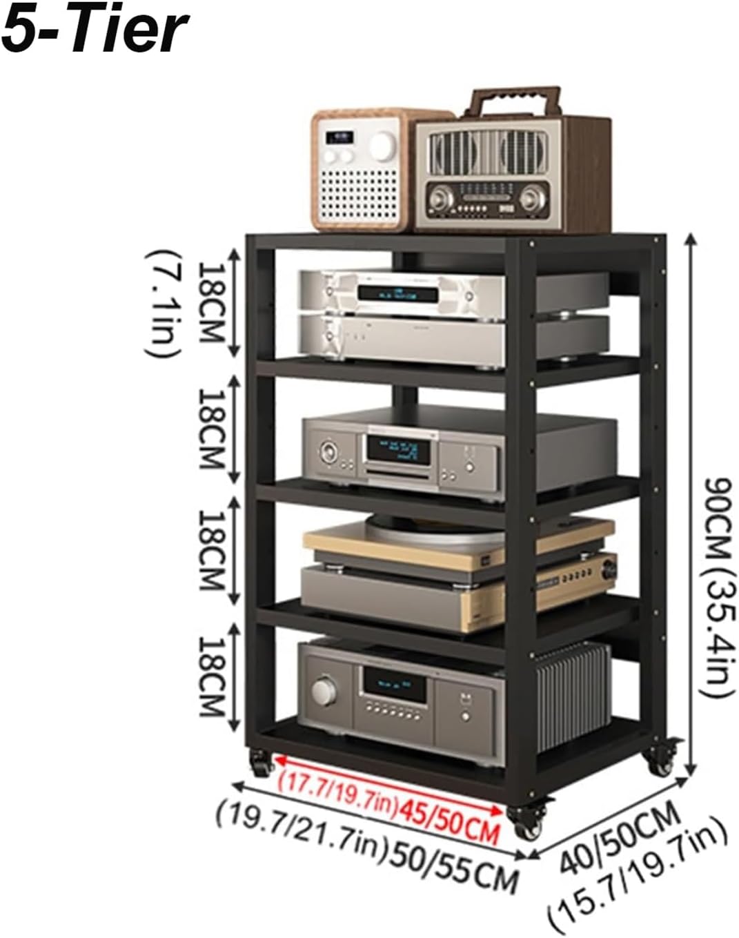 XingLi Movable Audio Video Components Cabinet