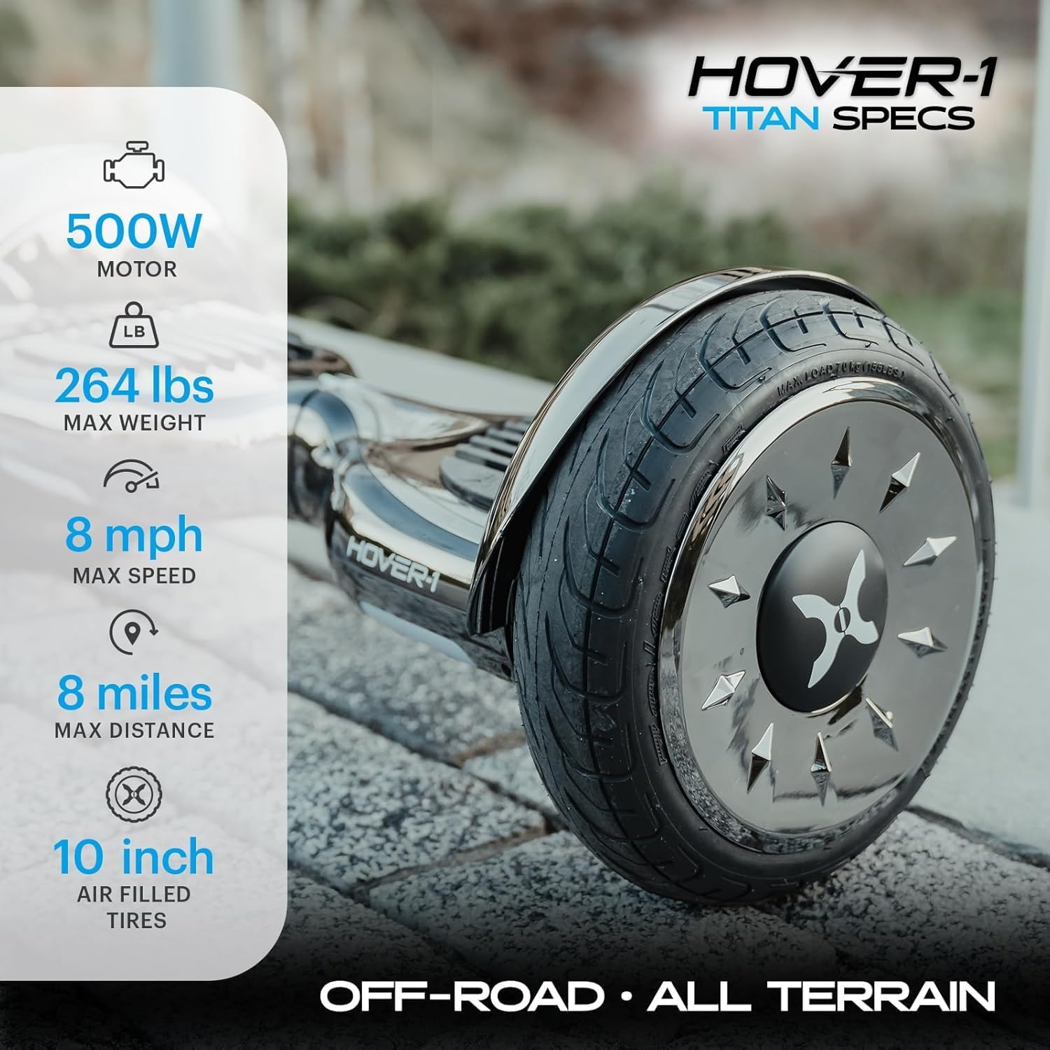 Hover-1 Titan Electric Self Balancing Scooter with 8MPH Top Speed, 8 Mile Range, 3.5HR Full-Charge, Built-In Bluetooth Speaker, Rider Modes: Beginner to Expert