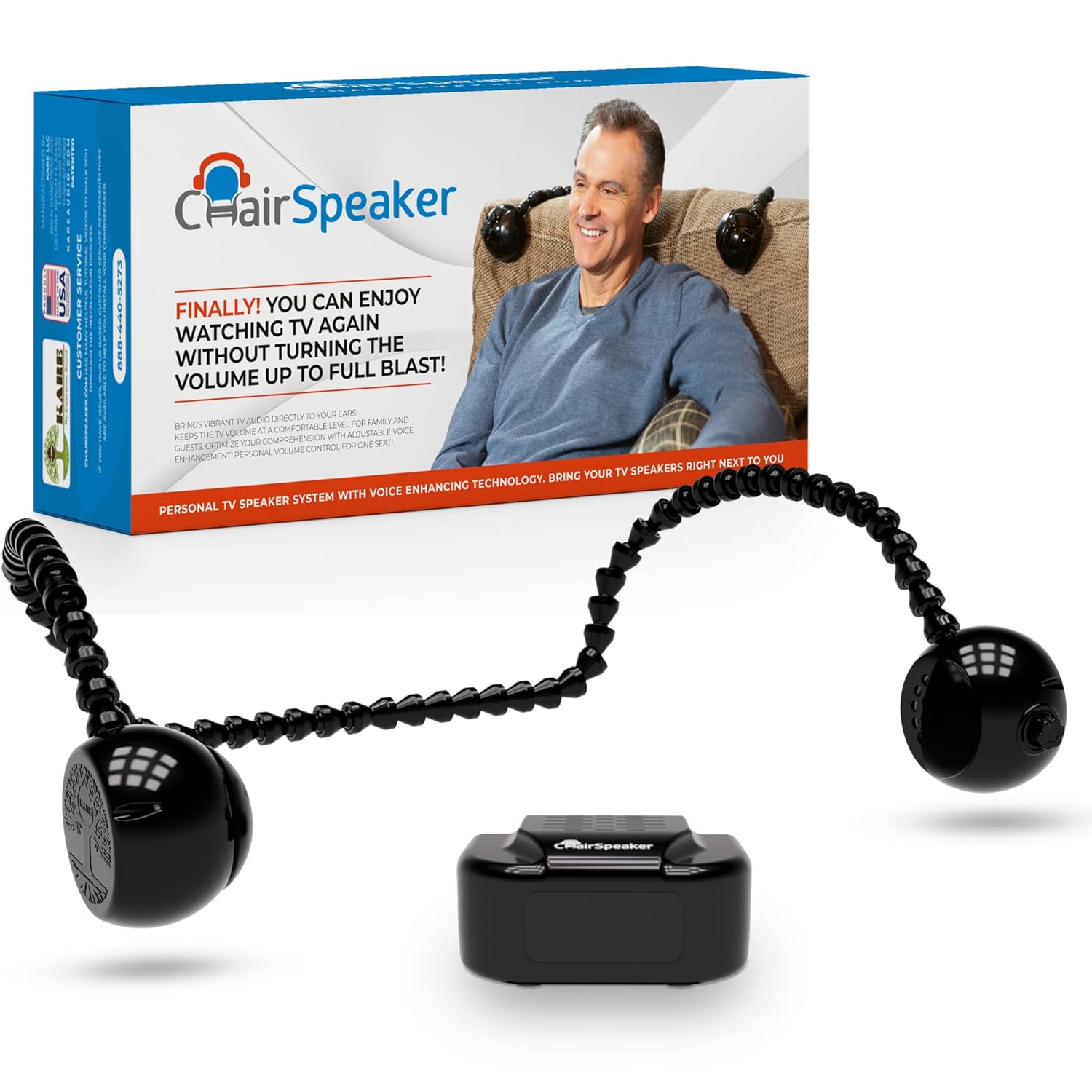 ChairSpeaker CS3 - Wireless TV Speakers for Hearing Impaired