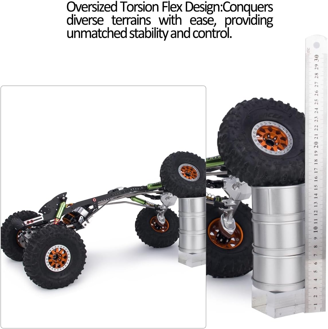 Carbon Fiber Frame Rail LCG Chassis Kit with Ultralight Portal Transmission Skid Plate for 1/10 RC Crawler Comp Rigs SCX10 Capra (Chassis Kit B)