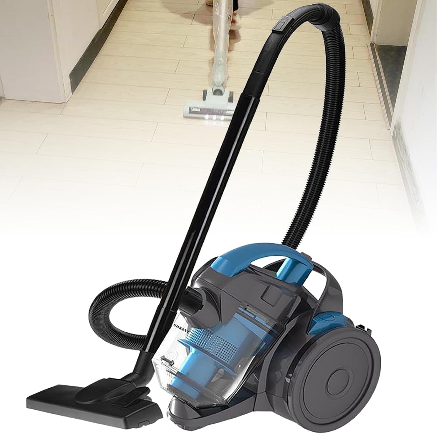 VBRSABDA 2000W Powerful Cylinder Vacuums Cleaner, Multifunction Corded Vacuum Cleaner, 1.8 Litre Capacity, Floor Care Vacuums, Low Noise, Multi-Surface Cleaning, for Home Use, Floor,Couch, Carpet