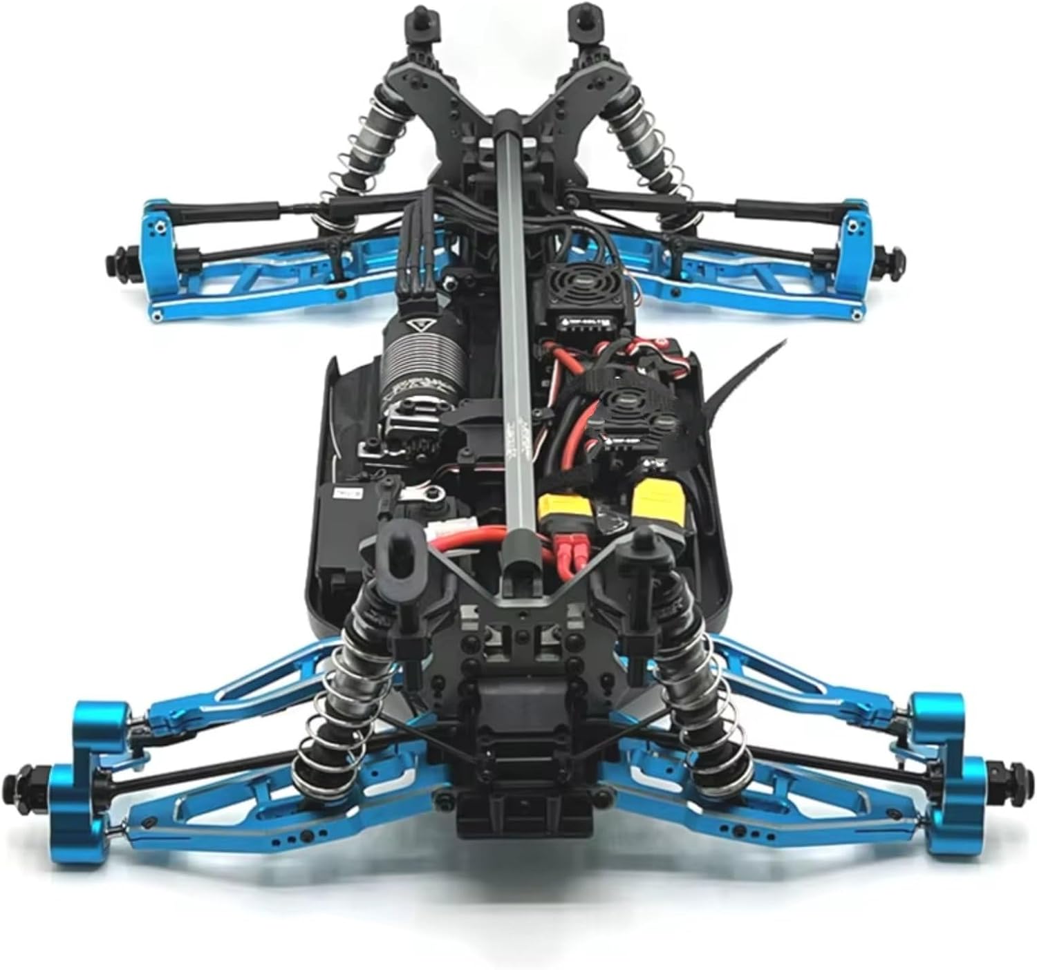 RC Car Parts Compatible with Tank for Atom Sharks Leopard for Focus 1/8 RC Car Upgrade Parts Metal Front and Rear Suspension Arm Steering Block(Red)