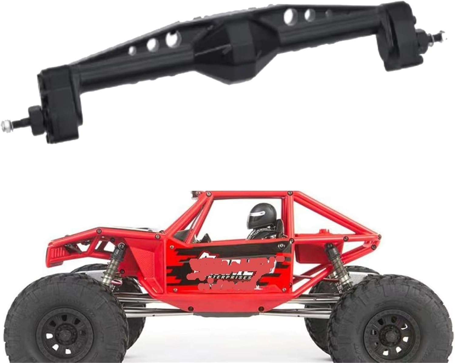 RC Car Parts Compatible with Axial for Capra 1/10 RC Car Accessories Replacement Parts RC Upgrade Part Aluminum Alloy CNC Rear Axle