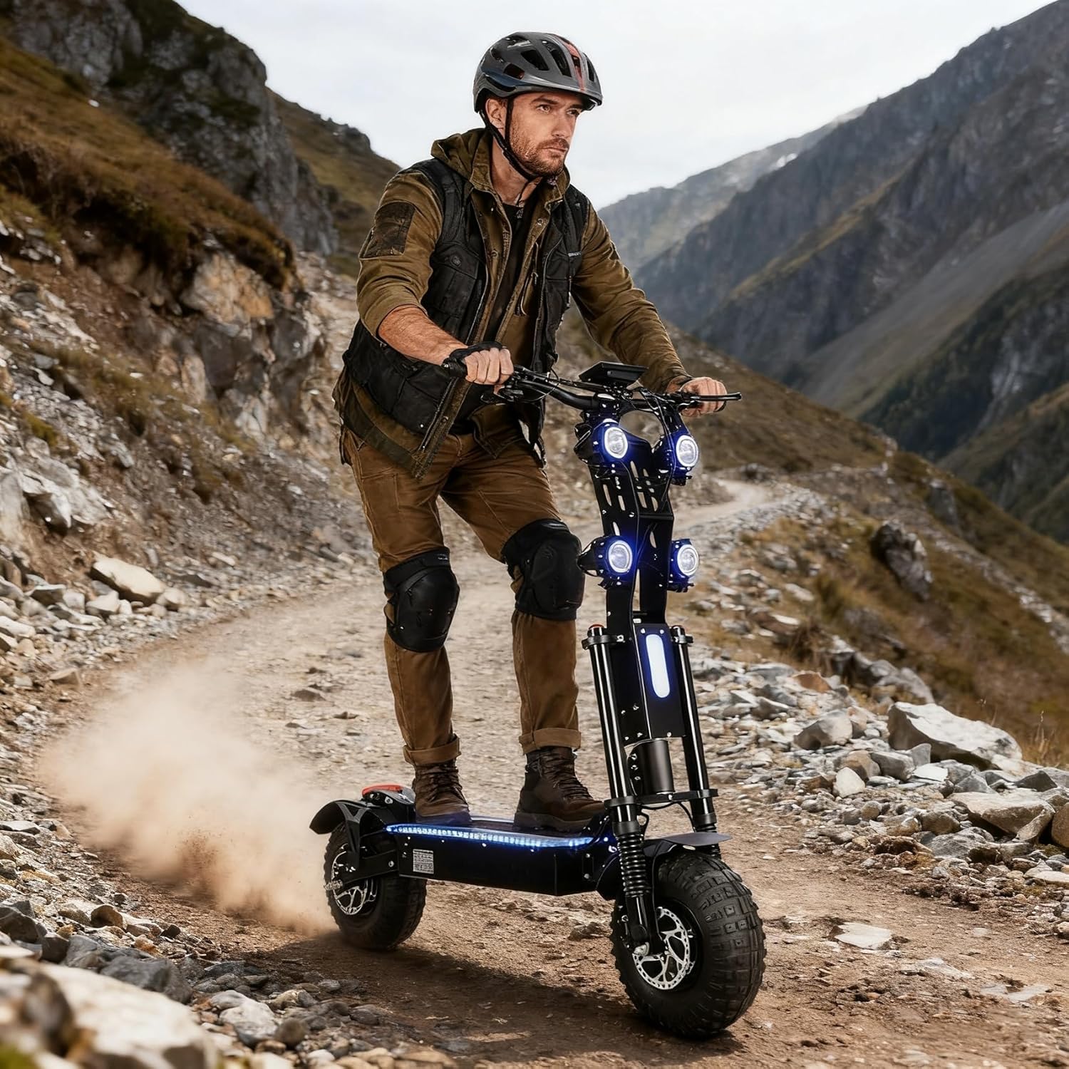 Foldable Electric Scooter with Seat for Adults,High Power 10000W Dual Motor 72V 40A Extra Long Range,14