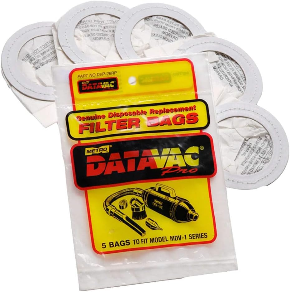 METROVAC Disposable Bag 5 Pack (DVP-26RP) Bundle with Vac N Blow 500W Vacuum