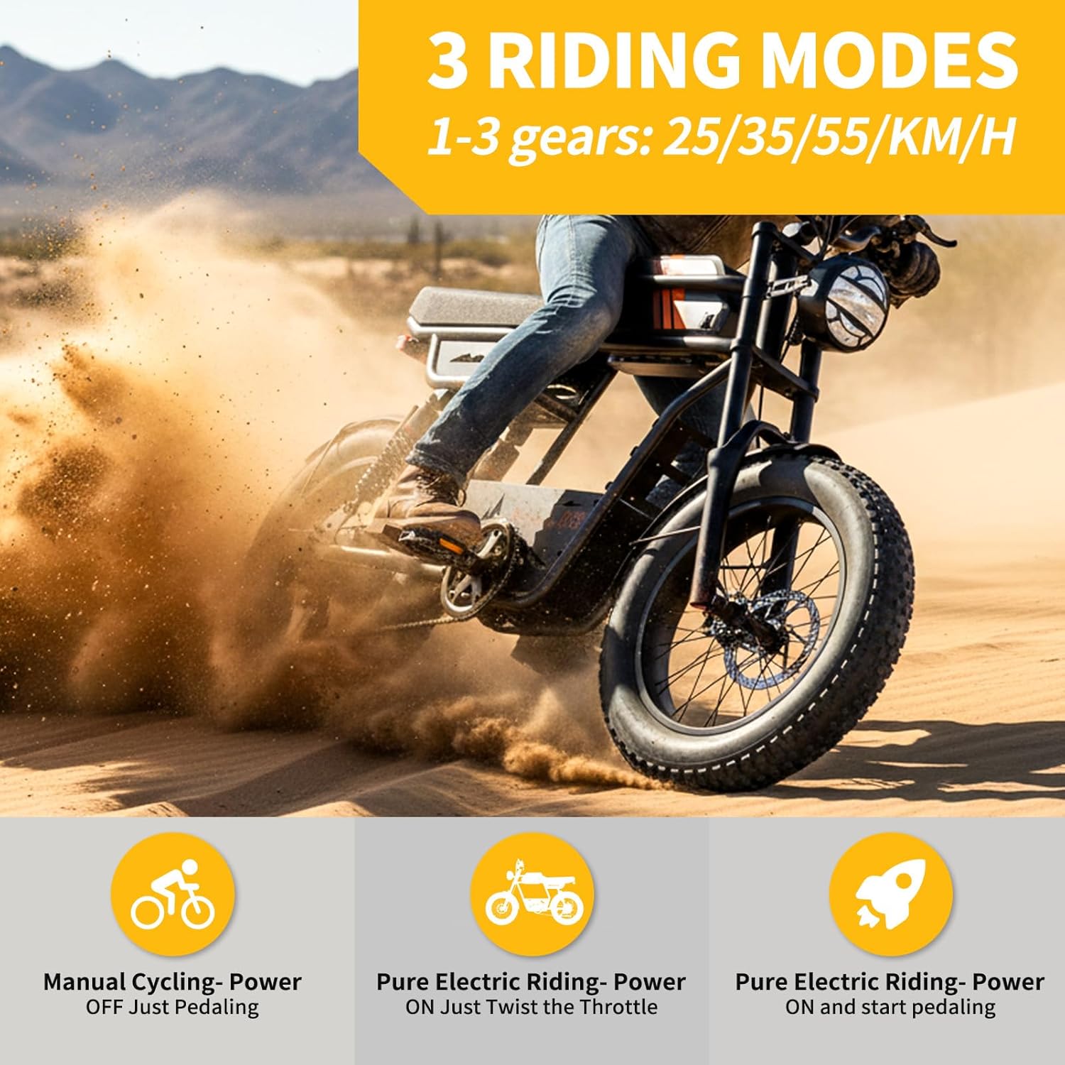 1500W Electric Dirt Bike with Basket for Adults, 20