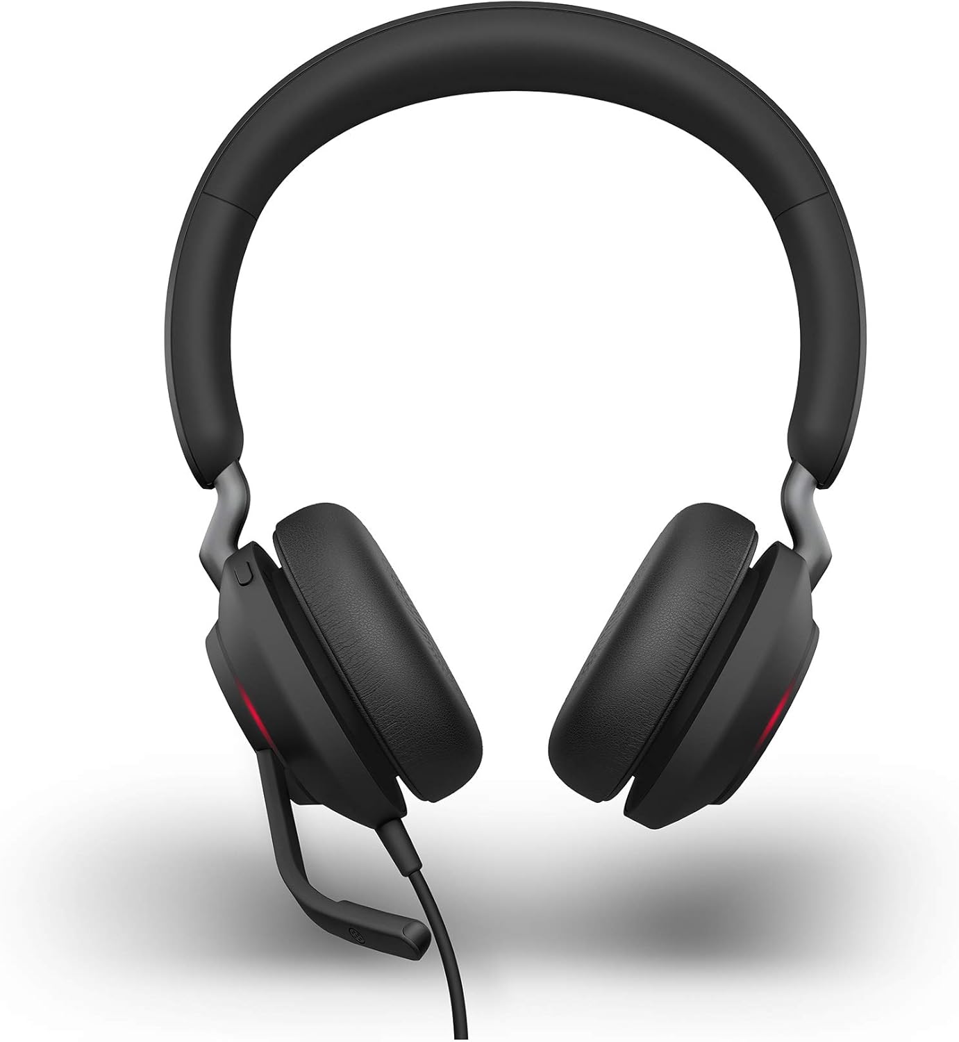 Jabra Evolve2 40 PC Headset - Noise Cancelling Microsoft Teams Certified Stereo Headphones with 3-Microphone Call Technology - USB-C Cable - Black