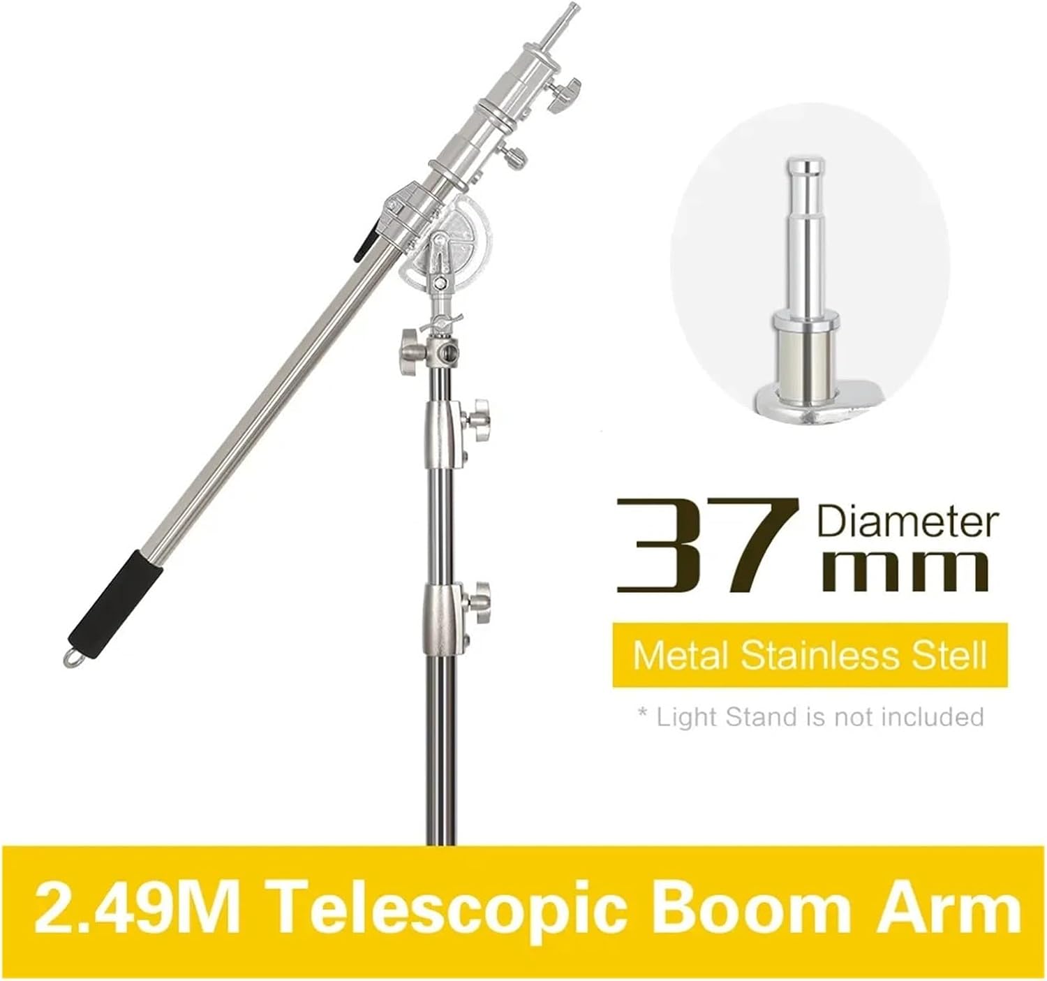 106cm-249cm stainless steel cross arm pole bag studio accessories extension pole
