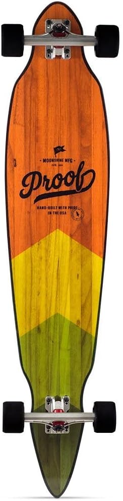 Proof Complete - Longboard Skateboard, Waterproof, Durable, Lightweight, Cruiser, by Moonshine Manufacturing (Complete with Trucks & Wheels)