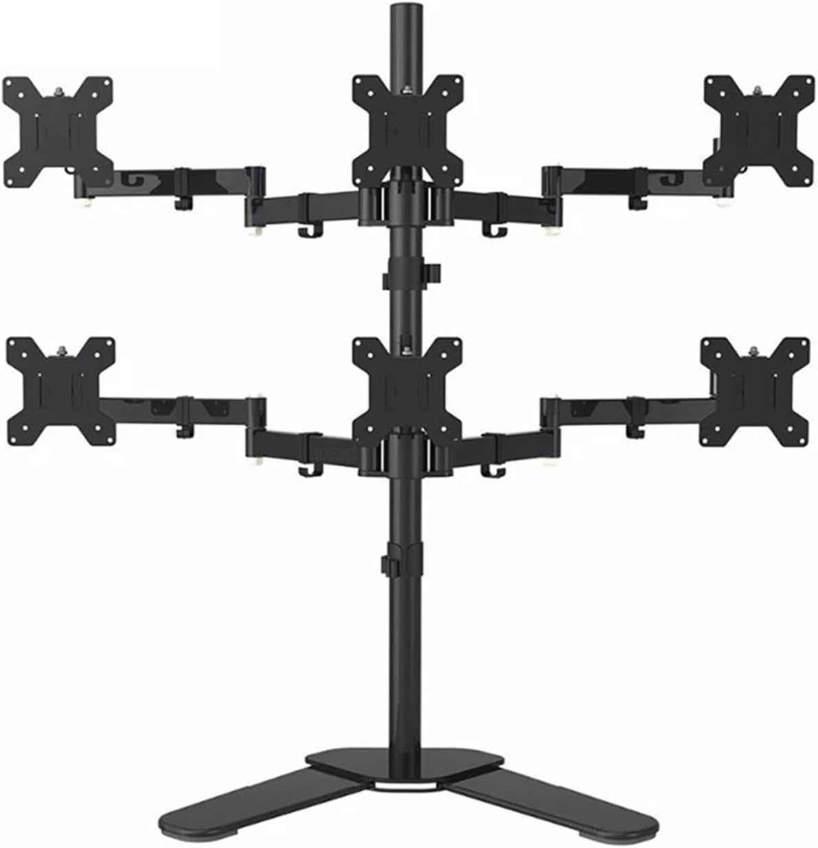 Six Arm LCD LED Monitor Mounting Bracket Desktop Stand Fully Motion Monitor Stand Holds 9kg per Head