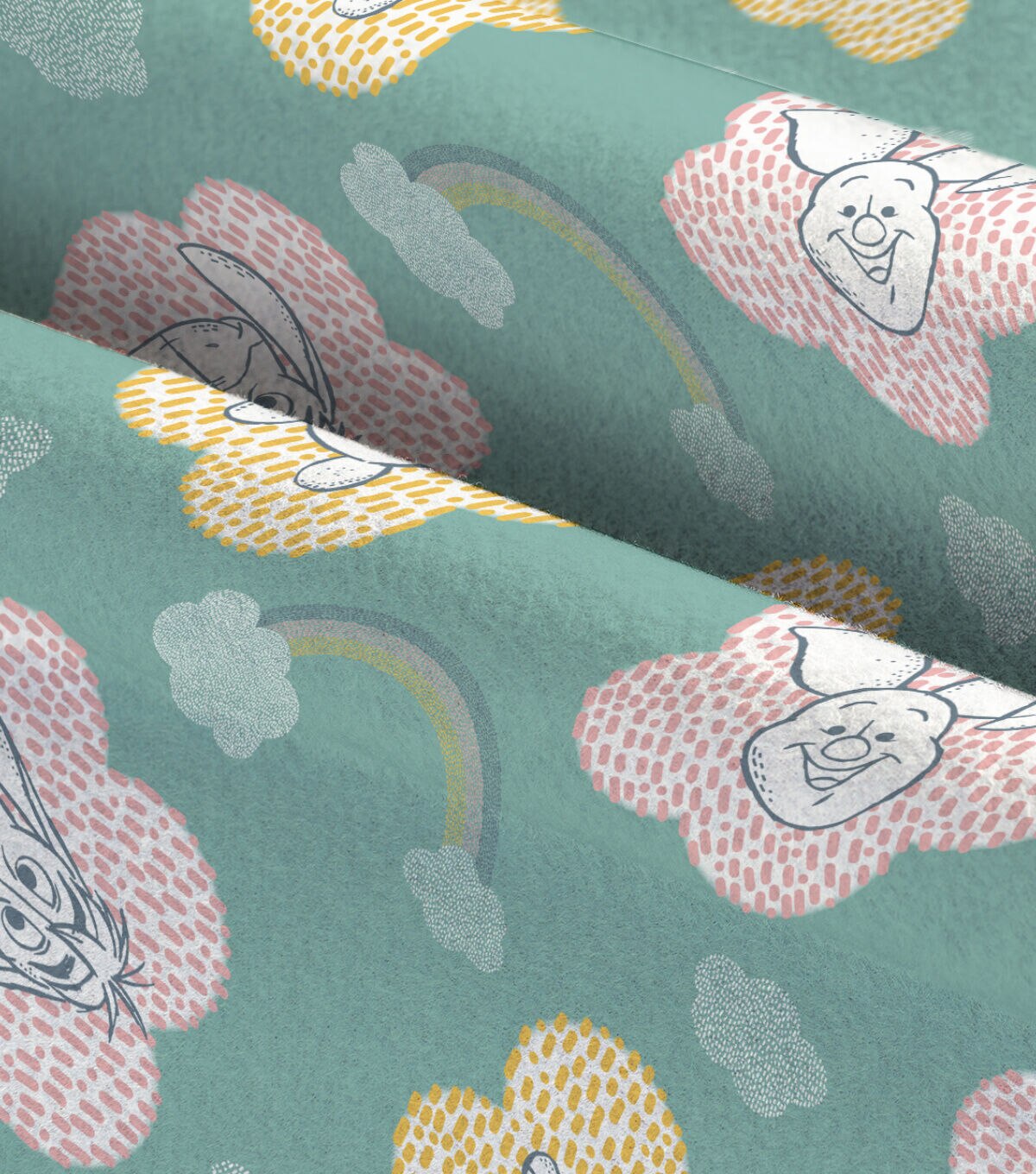 Pooh & Friends Pastel Fleece Fabric