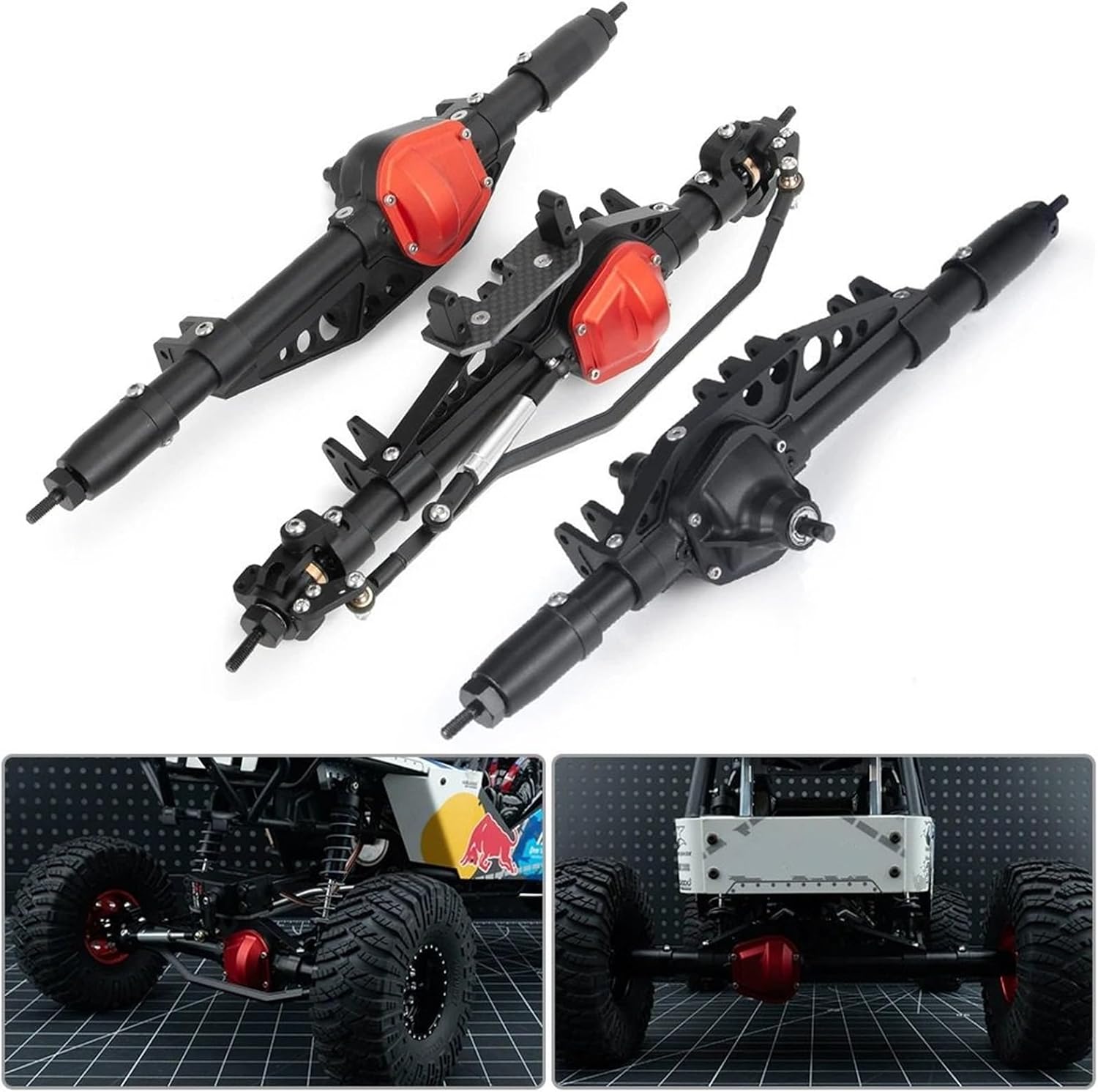 For Axial For Wraith 90018 90053 90048 RR10 1/10 Metal TFL Front/Middle/Rear Axle Complete RC Crawler Car Upgrade Parts Models(1set)