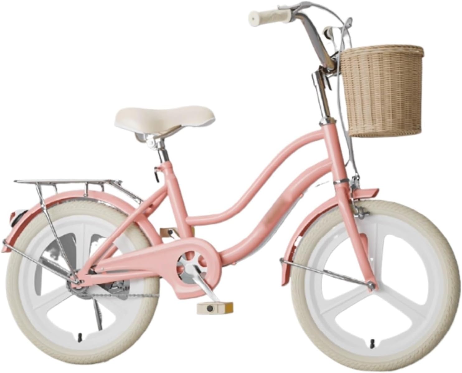 Wiggle Scooter Kids Bike Children Bicycle Rider Height 32-60 Inch, Coaster Brake with Woven Basket Bell