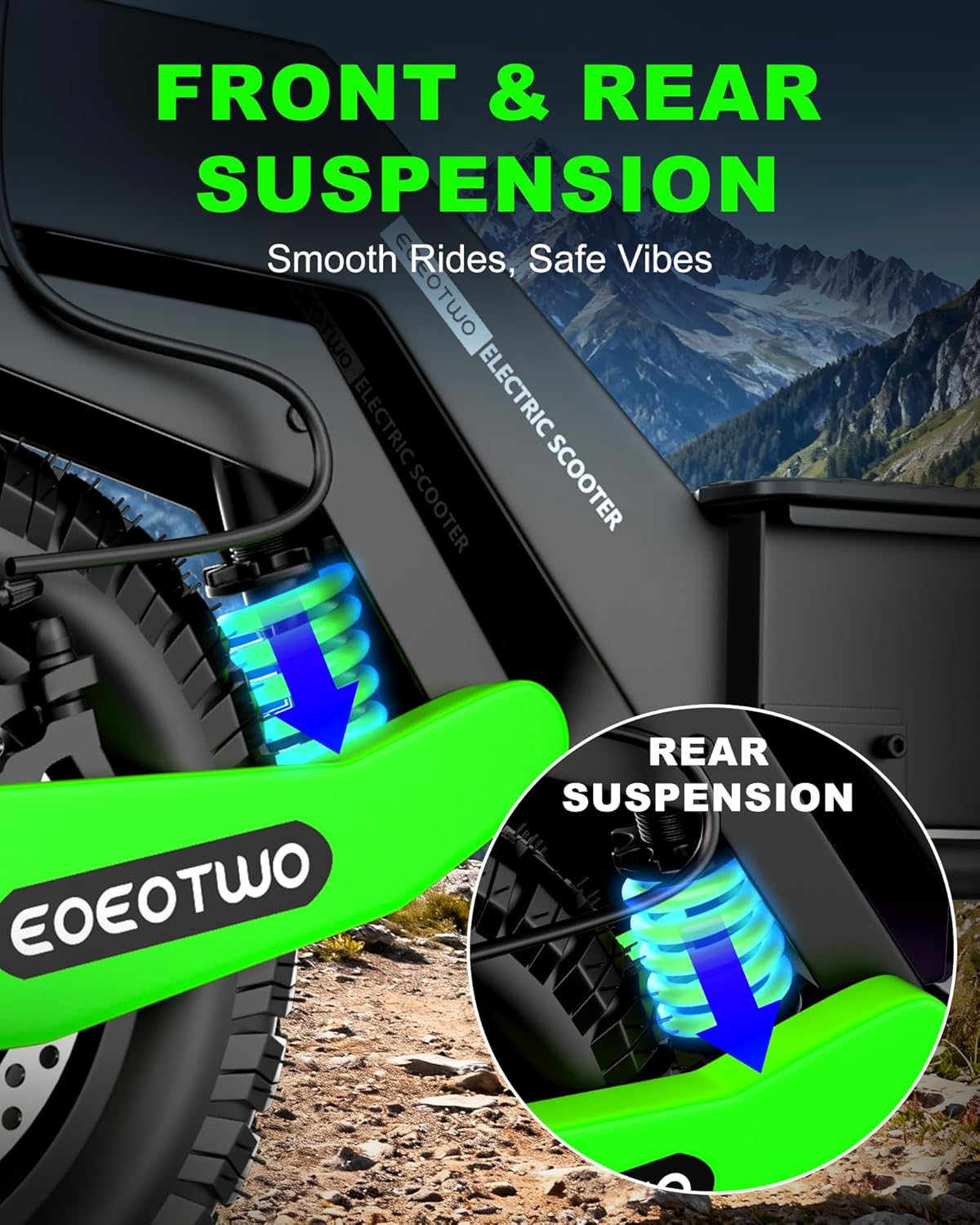 Electric Scooter Adults, 1200W/2400W, Up to 31MPH/40MPH, 25/45Miles Fast E-Scooter with 11