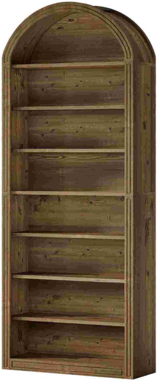Tall Spacious Bookcase with Arched Design, Maximize Vertical Storage in Any Room - Floor-to-Ceiling Style Shelving Unit for Books, Baskets & Media, Perfect for Apartments & Home Offices (Oak)