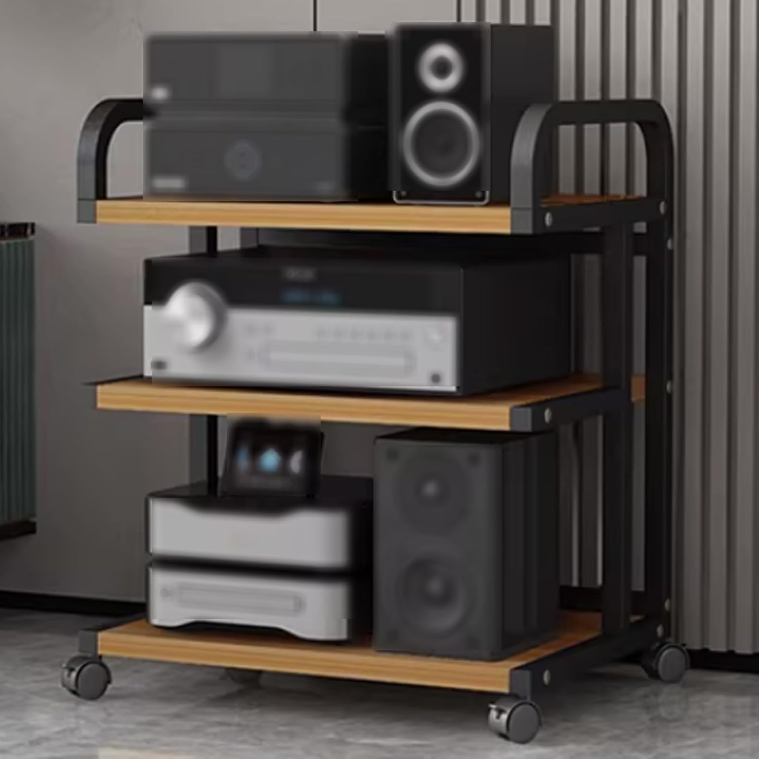 YUGXTH Movable Audio Video Components Cabinet