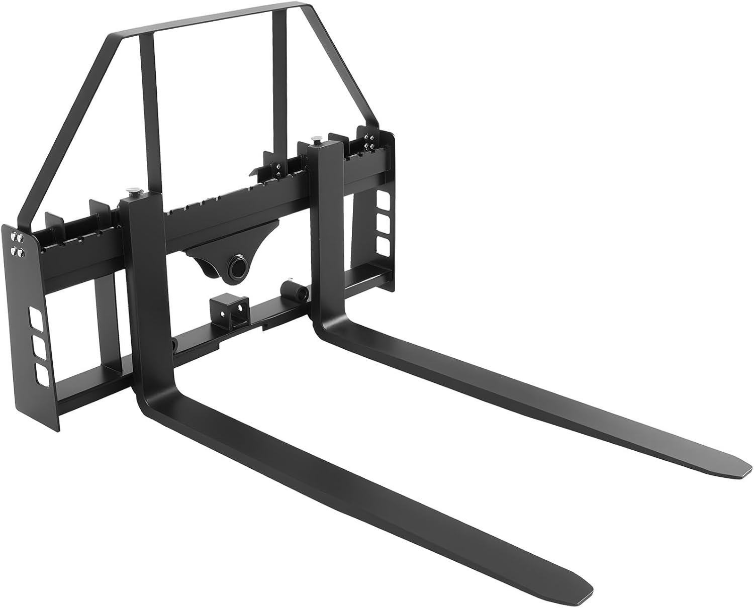 VEVOR Skid Steer Pallet Forks, 4000 lbs Rated Capacity, Pallet Fork Frame Attachment with 48-inch Pallet Forks Forklift Blades, 2-inch Hitch Receiver & Spear Sleeves, Fit for Skid Steers, Tractors