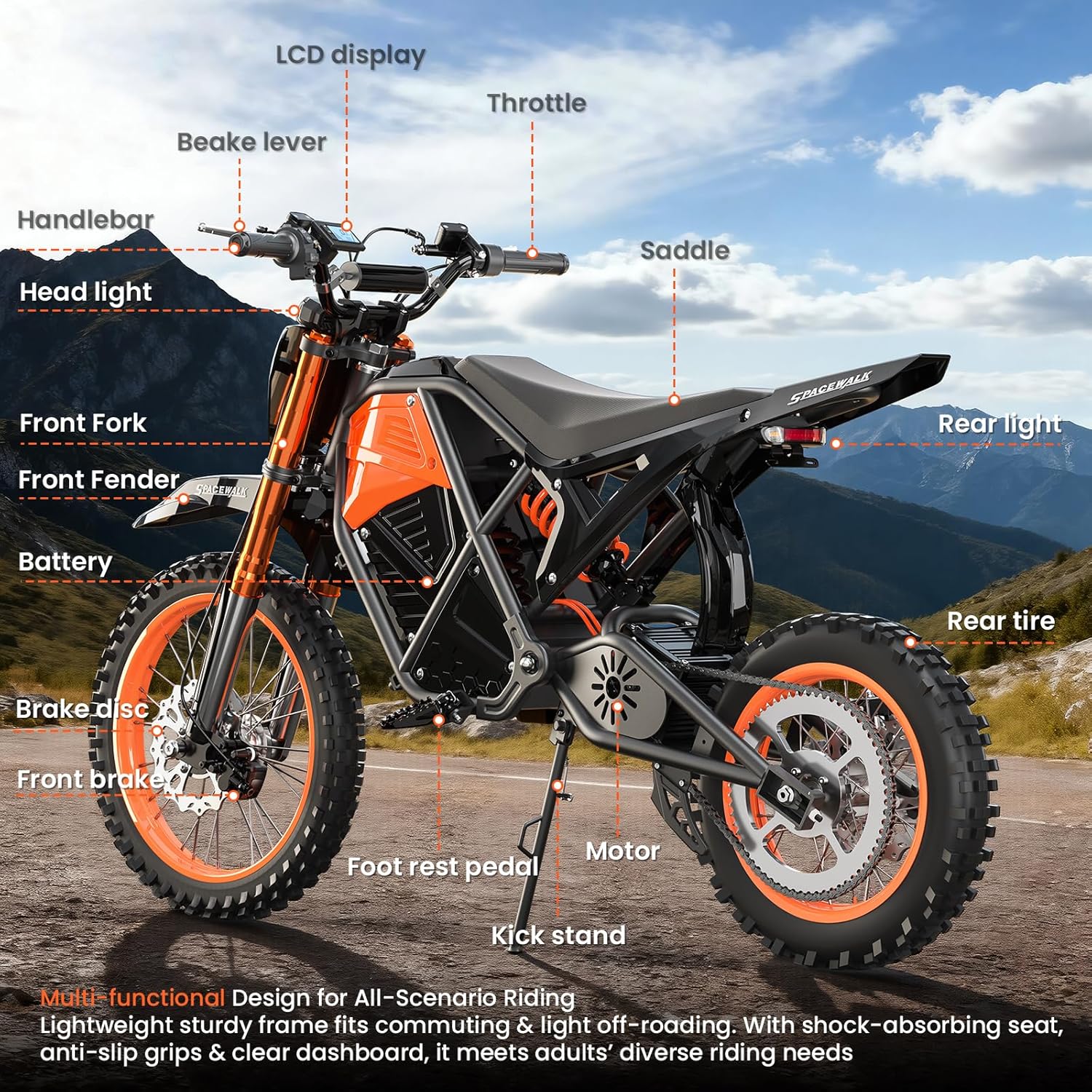 3000W High Power Electric Dirt Bike - 14