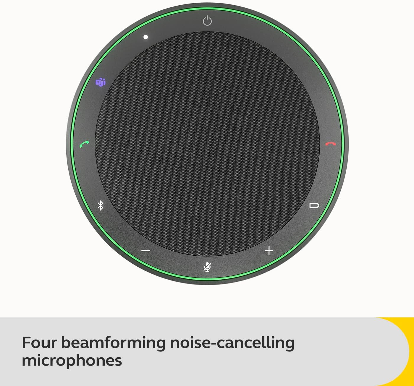 Jabra Speak2 75 Wireless Bluetooth Speakerphone - Portable Speaker with 4 Noise-Cancelling Mics, 65mm Full-Range Speakers & USB-C Bluetooth Adapter - Certified Microsoft Teams Speaker - Dark Grey