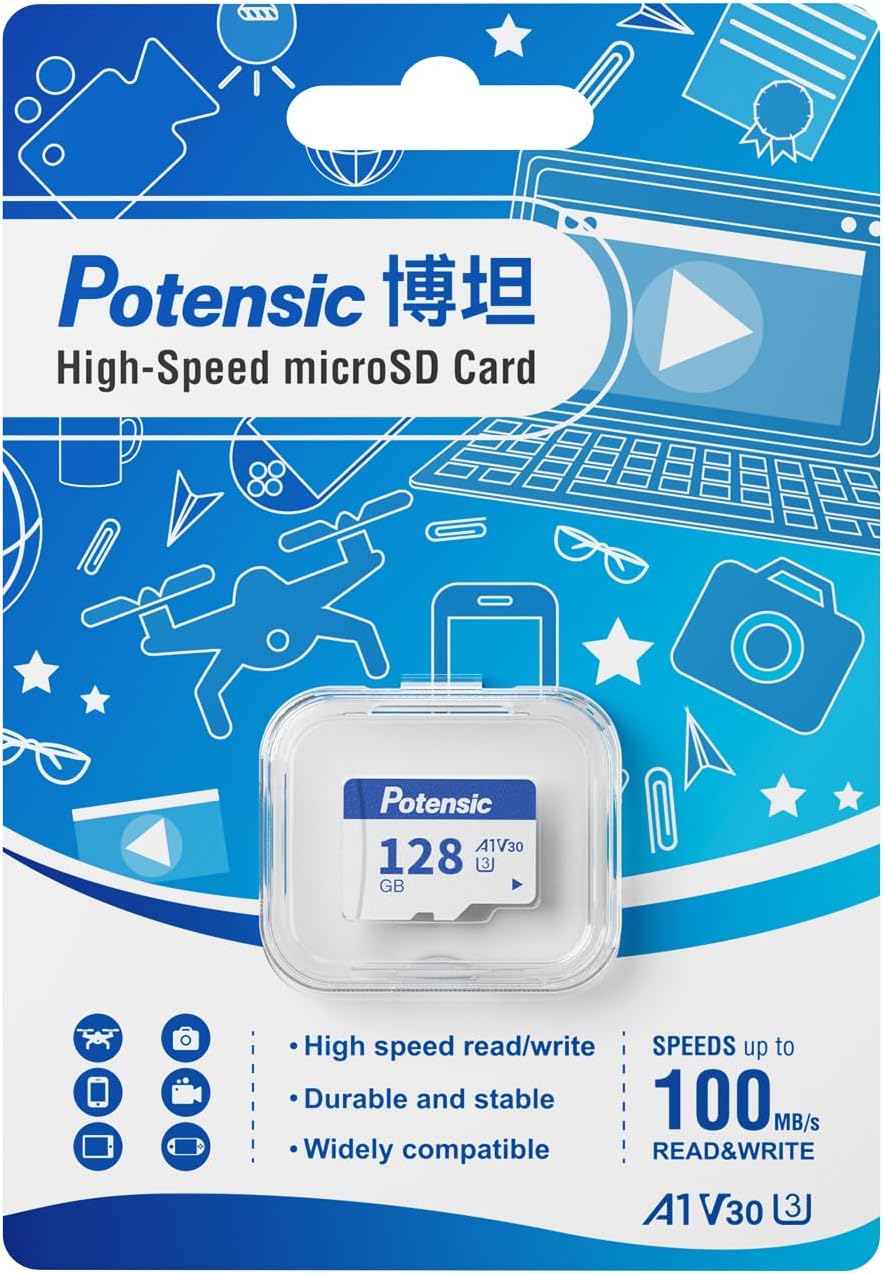 Potensic ATOM 2 3-Axis Gimbal 8K GPS Drone, Standard Kit Bundle with 128GB Micro Memory Card