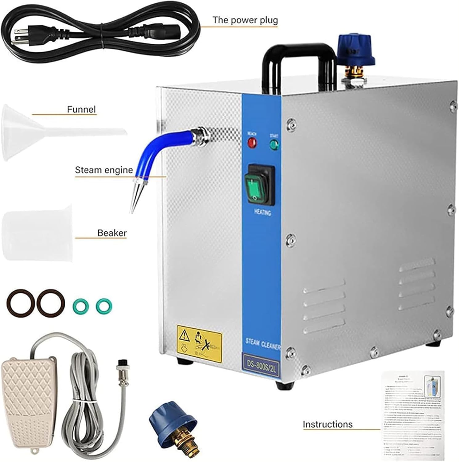 Jewellery Steam Cleaner Machine,Stainless Steel Jewelry Steam Cleaner,Gem Washer,Gold and Silver Jewelry Steam Cleaning Machine Goldsmith Home Industrial Washer Equipment,4L-220V