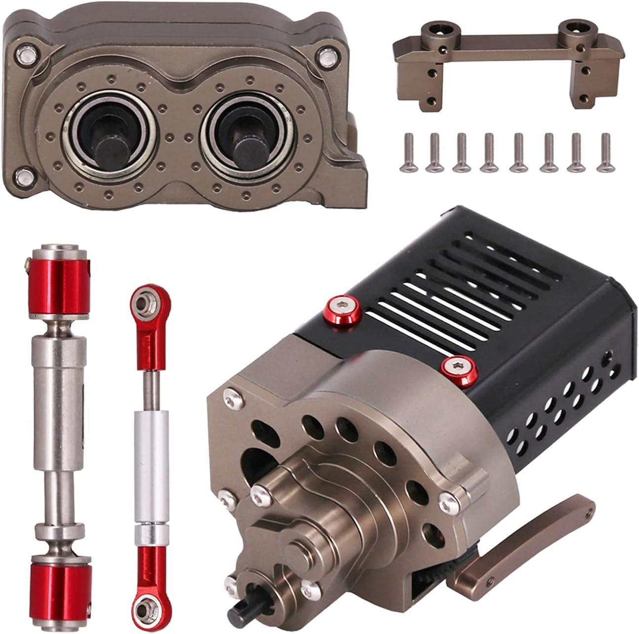 Metal Front Motor Box Set for SCX10 1/10