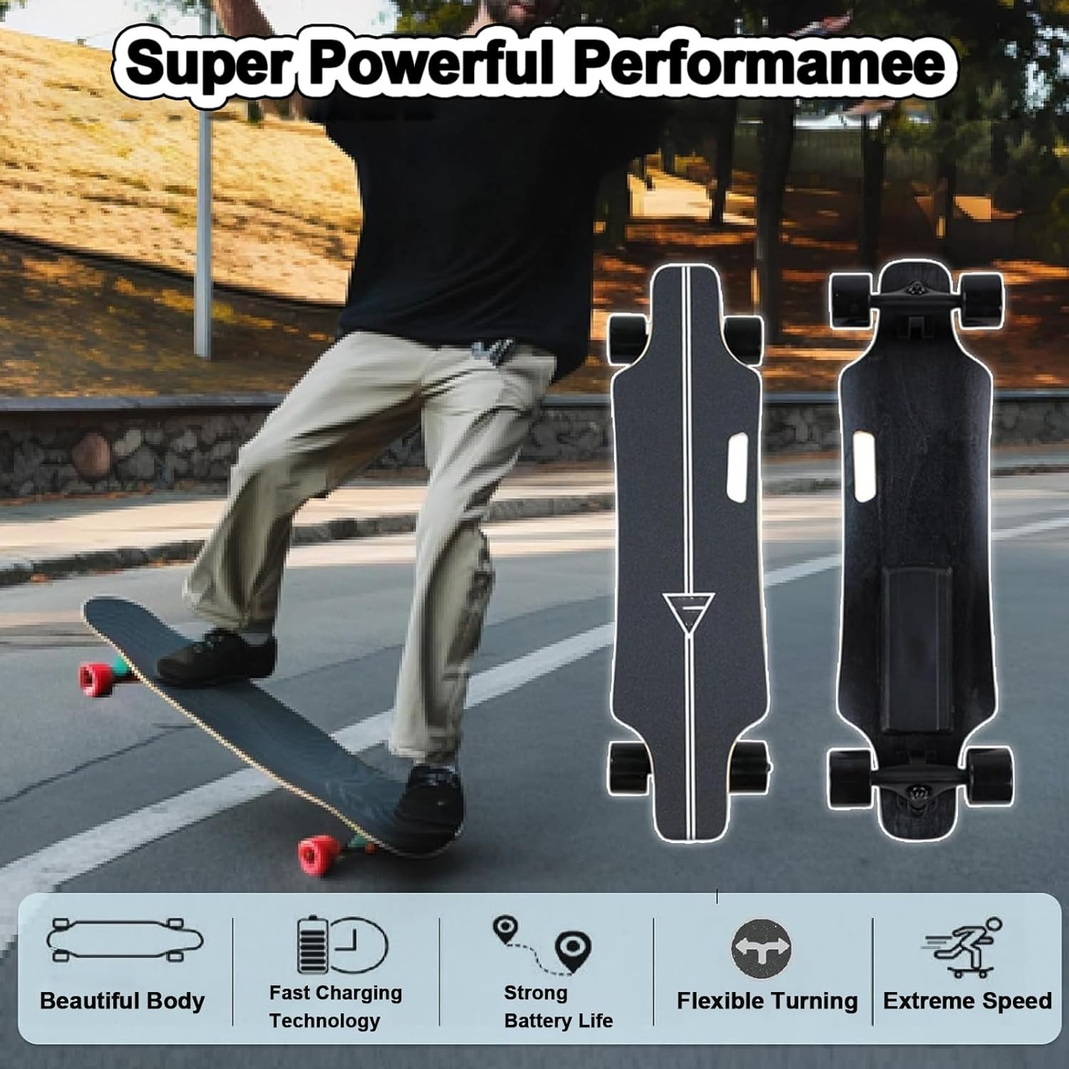 Electric Skateboard,Longboard Adult Skateboard,700W Brushless Motor,for Adults Teens Beginners