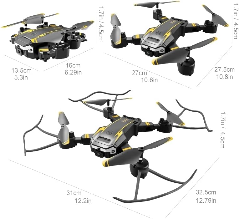 8k dual-camera hd drone pro8k dual yellow 3 batteries