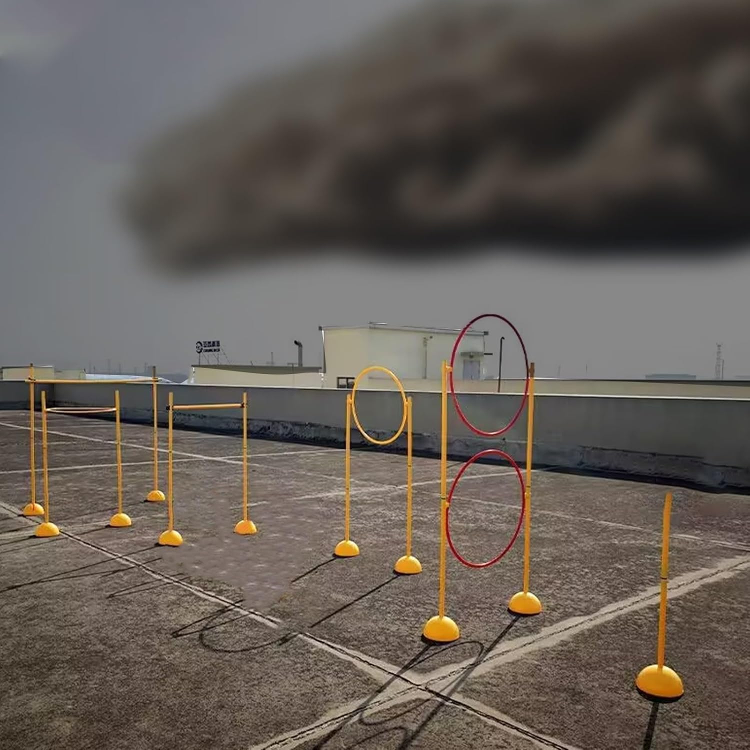 Outdoor Drone Racing Obstacle Course Strong Winds, RC FPV Racing Drone League Kit for School/Park/Sports Ground, Quadcopter/Aircraft Practice