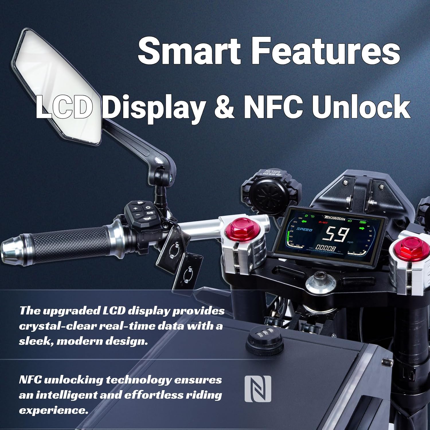 M10 72V Adult Electric Motorcycle - 10,000W Dual-Drive JL Motor, 62 MPH Top Speed, 50A Lithium Battery (Up to 93-Mile Range)