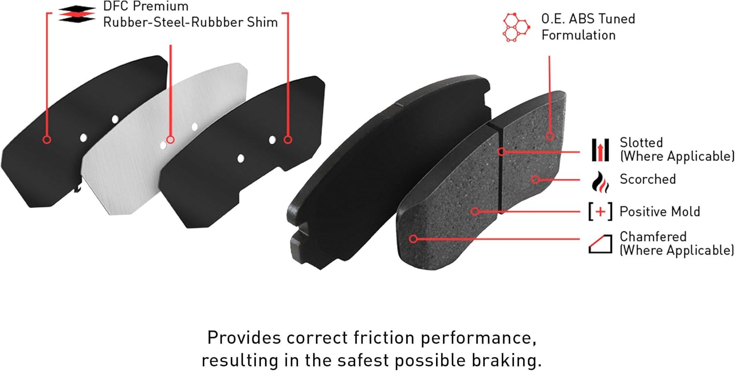 Dynamic Friction Company Brake Kit For 2017-2020 Lexus GS; 2015-2022 Lexus RC F| Front 5000 Advanced Brake Pads and Rotors Kit|Hardware included