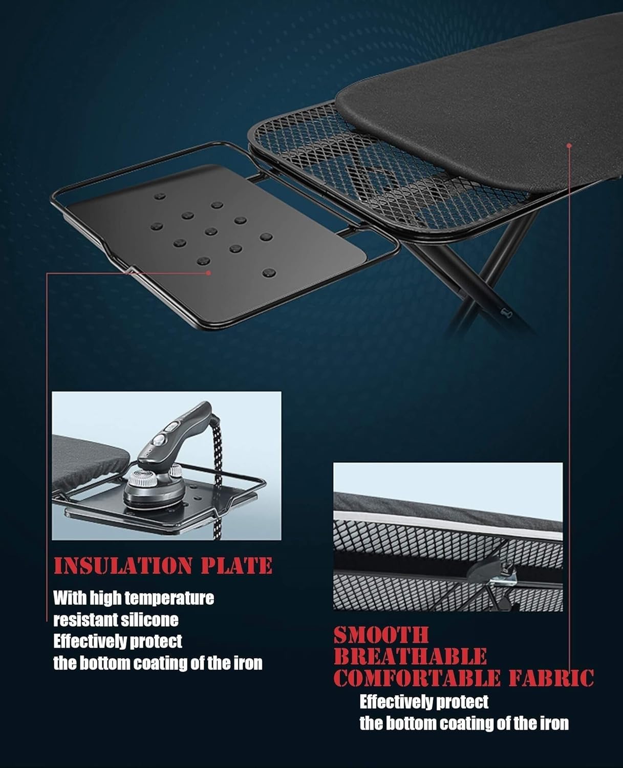 Garment Steamer - Iron Professional Clothes Steamer with Vertical Steaming Household Small Iron Handheld Dual-Bar Ironing with Lengthened Ironing Board