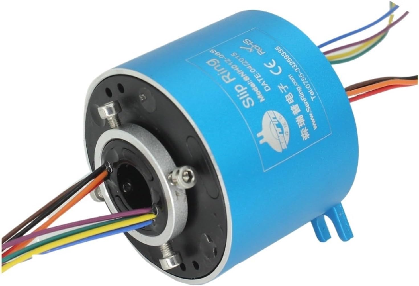Industrial Motor Rotary Joint 8 Wires/Circuits Signal 2A with bore Size 12.7mm of Through Hole Slip Ring