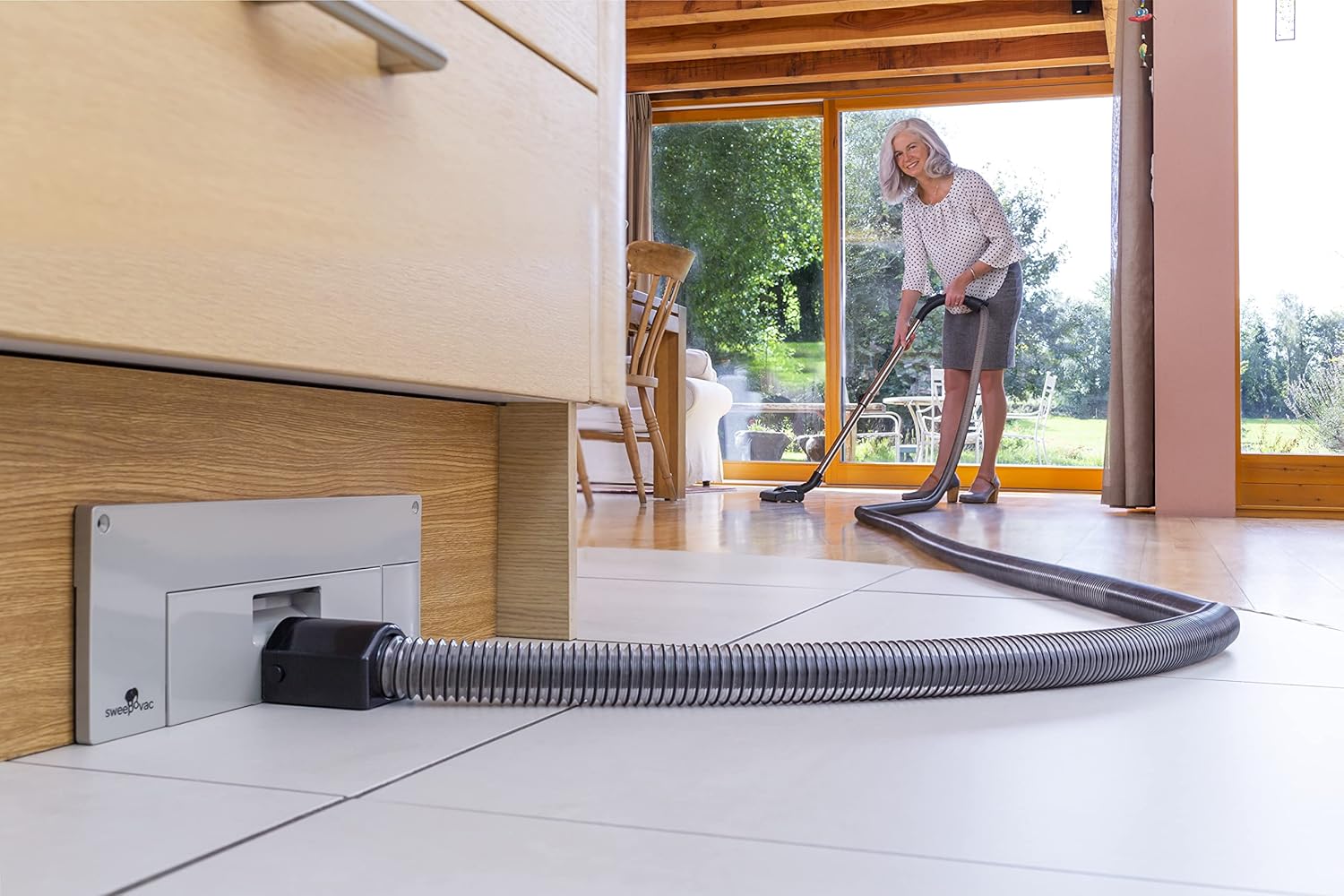 Sweepovac Big Kick Under-Counter Kitchen Vacuum, Silver