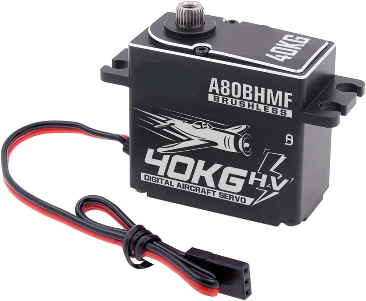 Servo A80BHMF 40 kg Programmable Steel + Gear Digital Brushless Standard Servo for 30-200CC(A80BHMF 40kg Servo)
