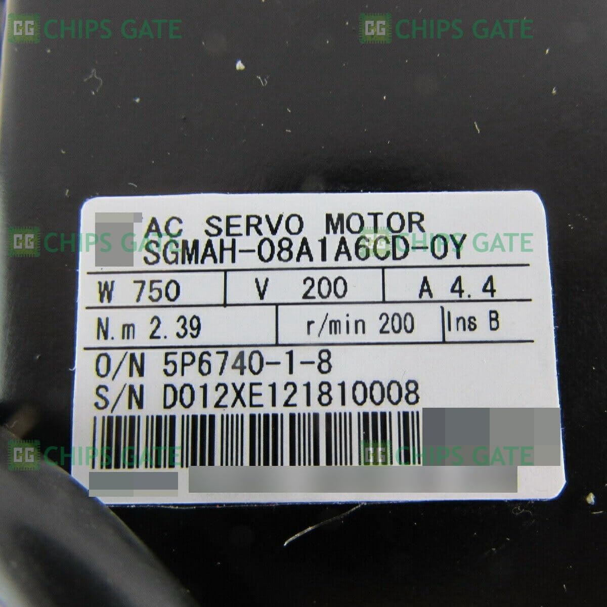 Electric Motor New One SGMAH-08A1A6CD-OY