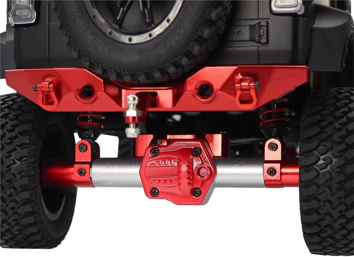RC Front Rear Drive Axle Compatible with MN128 G500 MN86KS MN86S 1/12 Rc Crawler Car Upgrade Front Rear Differential Straight Axle with Diff Gear(Red,Front and Rear)