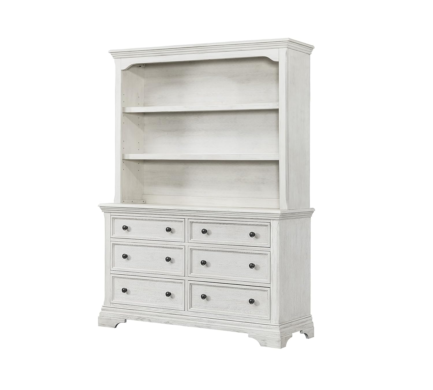 Westwood Design Olivia Convertible Hutch Bookcase, Brushed White