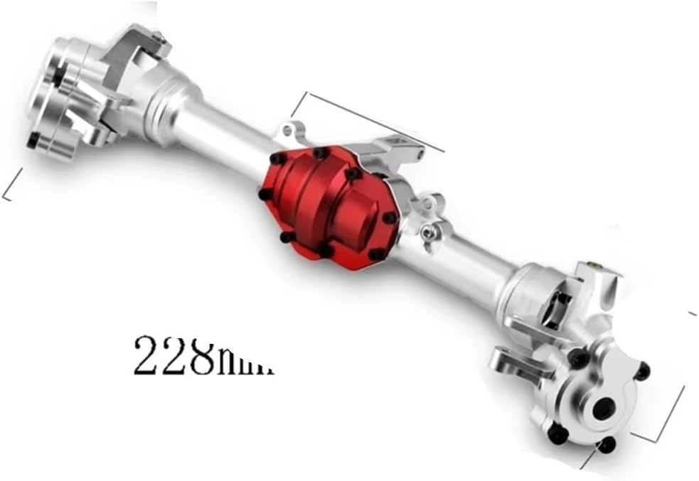 Compatible with Absima for Yucatan YK4082 YK4083 CR1.8 1/8 RC Crawler Car Upgrades Parts Metal Front and Rear Portal Axle RC Front and Rear Axle(1Set)